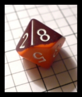 Dice : Dice - 10D - Chessex Half and Half Dark Red and Orange with White Numerals - Ebay Oct 2009